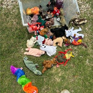 Green and Blue Plush Toys for Small Pets